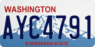 WA license plate AYC4791