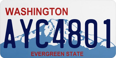 WA license plate AYC4801