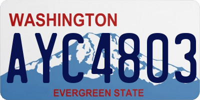 WA license plate AYC4803