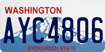 WA license plate AYC4806