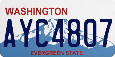 WA license plate AYC4807