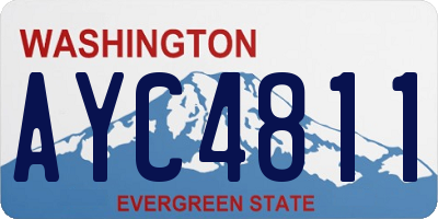 WA license plate AYC4811