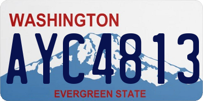 WA license plate AYC4813