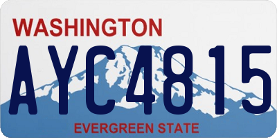 WA license plate AYC4815