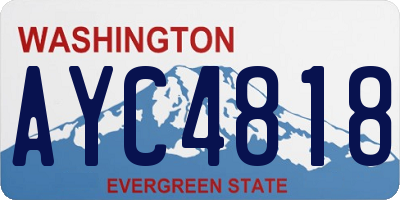 WA license plate AYC4818