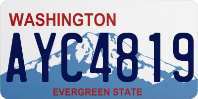 WA license plate AYC4819
