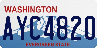 WA license plate AYC4820