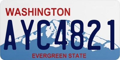 WA license plate AYC4821