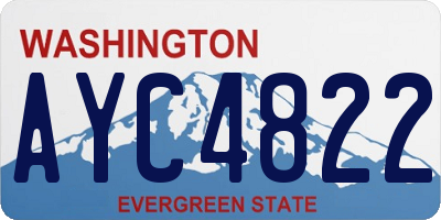 WA license plate AYC4822
