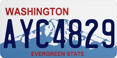 WA license plate AYC4829