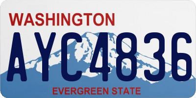 WA license plate AYC4836