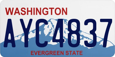 WA license plate AYC4837