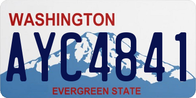 WA license plate AYC4841