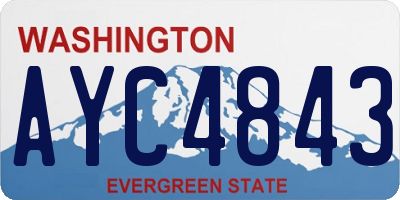 WA license plate AYC4843