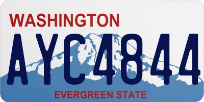 WA license plate AYC4844