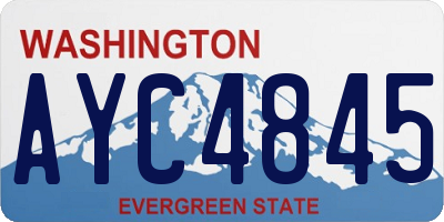WA license plate AYC4845