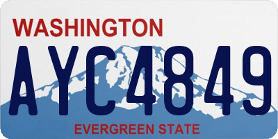 WA license plate AYC4849