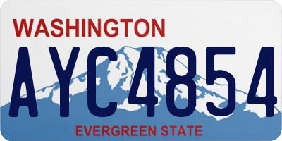WA license plate AYC4854