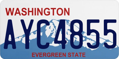WA license plate AYC4855