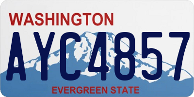 WA license plate AYC4857