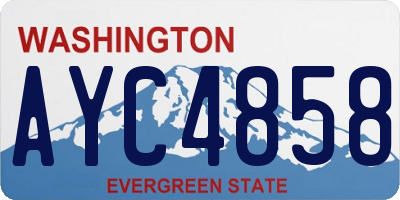 WA license plate AYC4858