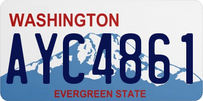 WA license plate AYC4861