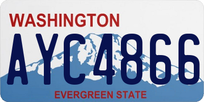 WA license plate AYC4866