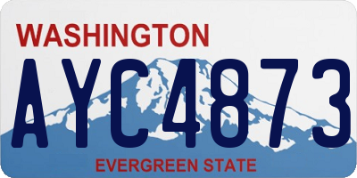 WA license plate AYC4873