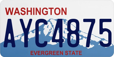 WA license plate AYC4875