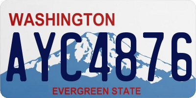 WA license plate AYC4876