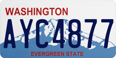 WA license plate AYC4877