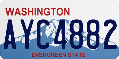 WA license plate AYC4882
