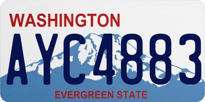 WA license plate AYC4883