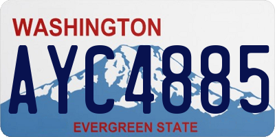 WA license plate AYC4885