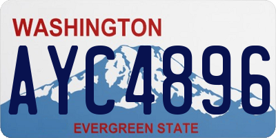 WA license plate AYC4896