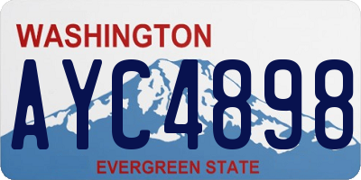 WA license plate AYC4898