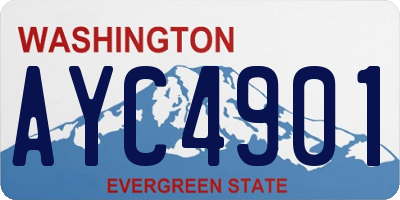 WA license plate AYC4901