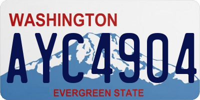 WA license plate AYC4904