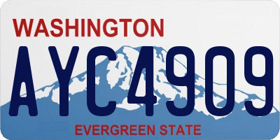 WA license plate AYC4909