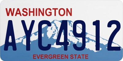 WA license plate AYC4912