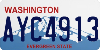 WA license plate AYC4913