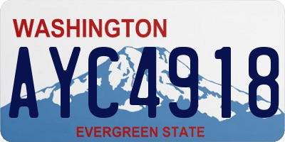 WA license plate AYC4918