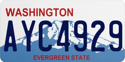 WA license plate AYC4929
