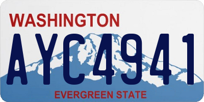 WA license plate AYC4941
