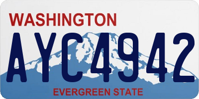 WA license plate AYC4942