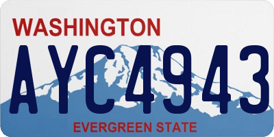 WA license plate AYC4943