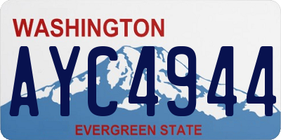 WA license plate AYC4944