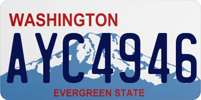 WA license plate AYC4946