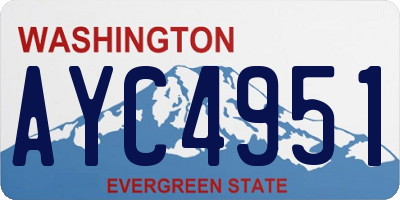 WA license plate AYC4951