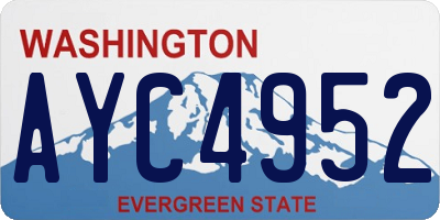 WA license plate AYC4952